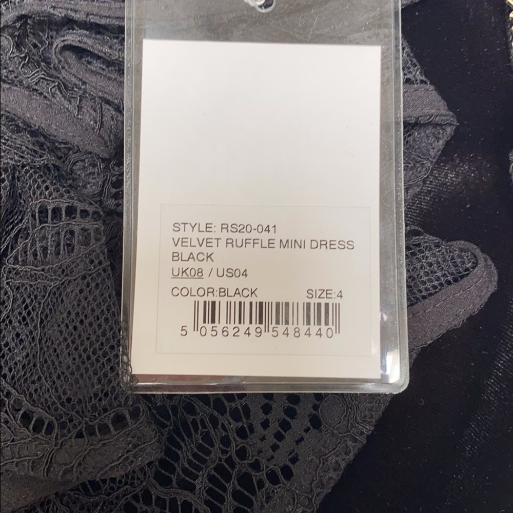 Self Portrait Velvet Ruffle Mini Dress - Picture 5 of 5